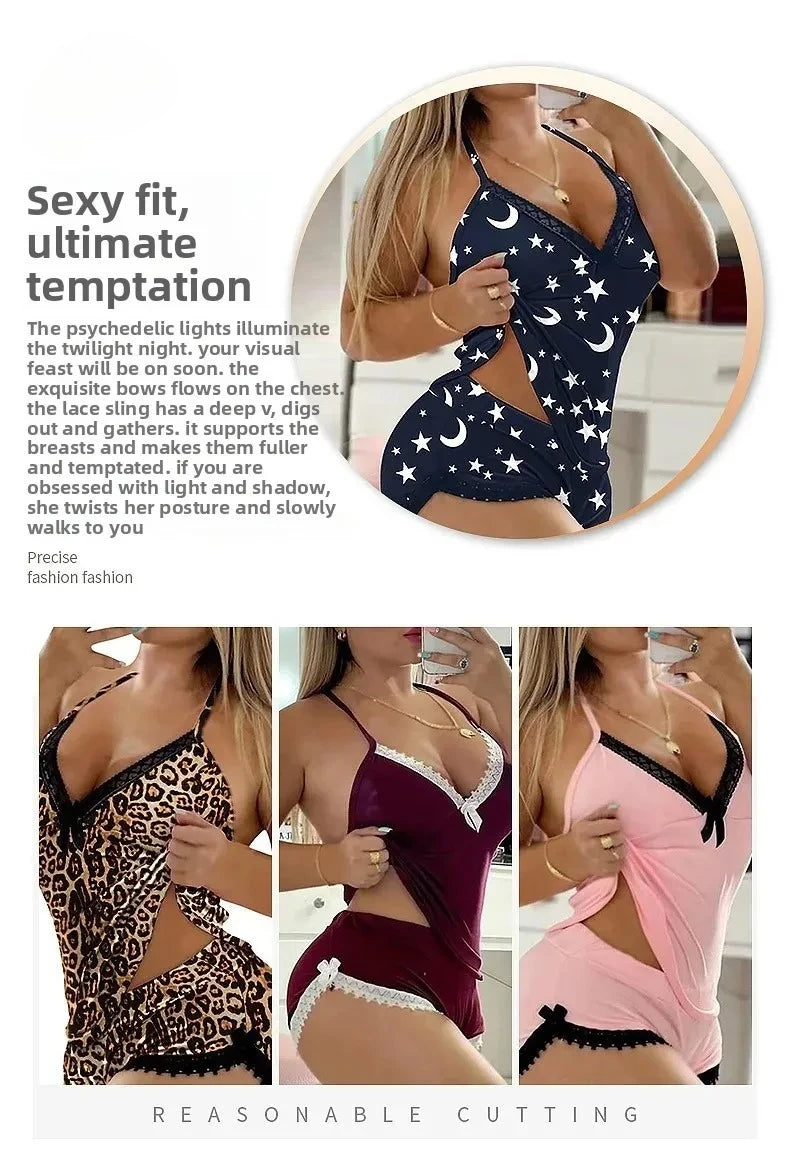 Lace Trim Sleepwear Set